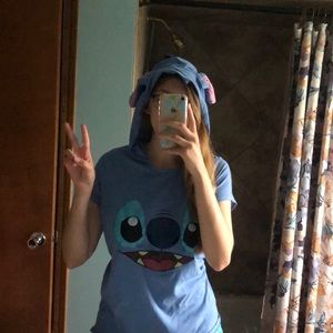 Stitch shirt with hood and ears